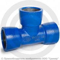 Тройник раструбный ТР Ду 400-400 Тайтон ВЧШГ с ЦПП цинк+AL ГОСТ ISO 2531-2012