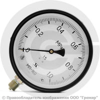 Манометр радиальный диаметр 160мм 0-10 кгс/см2 (0-1,0 МПа) G1/2" МТ-160 Багория