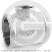 Тройник переходной чугунный оцинкованный ВР (ВН) Ду 50-25 (2"-1")