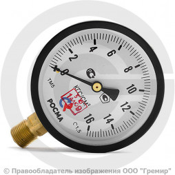 Манометр радиальный диаметр 100мм 0-10 кгс/см2 (0-1,0 МПа) М20х1,5 ТМ-510Р.00 Росма 00000006850