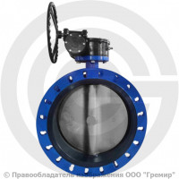 Затвор чугунный поворотный фланцевый с редуктором Ду-800 Ру-10/16 EPDM с чугунным диском Benarmo