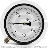Манометр радиальный диаметр 160мм 0-25 кгс/см2 (0-2,5 МПа) G1/2" МТ-160 Багория
