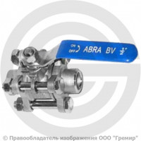 Кран нержавеющий AISI 316 (CF8M) под приварку Ду-32 (1 1/4") Ру-40 ABRA BV61A-Q61F-1000-3A