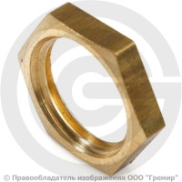 Контргайка латунная ВР (ВН) Ду-10 (3/8") STOUT