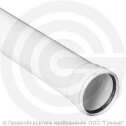 Труба PP-M с раструбом бесшумная белая Дн 110х3,4 безнапорная L=2м в/к RTP (РосТурПласт)