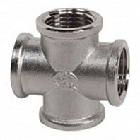 Крестовина латунная ВР (ВН) Ду-15 (1/2") никель SantechSystems