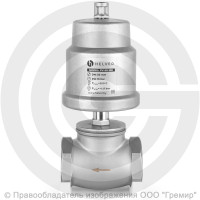 Клапан запорно-регулирующий нержавеющий НЗ Ду-15 (1/2") Ру-16 ВР (ВН) Kvs=3,8м3/ч с нержавеющим пневмоприводом 50мм PV Helver