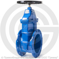 Задвижка чугунная фланцевая Ду-250 Ру-16 (Т<120°С) гайка чугун 30ч39р Китай