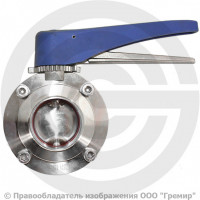 Затвор нержавеющий дисковый поворотный приварной Ду-40 (1 1/2") Ру-8 с нержавеющим диском NK-DZwpEPDM40/4