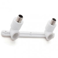 Планка PP-R монтажная белая НР (НАР) Дн 20-1/2" Ру-25 RTP (РосТурПласт)