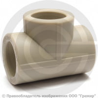 Тройник PP-R серый внутренняя пайка Дн 50 VALFEX