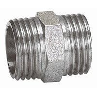 Ниппель латунный НР (НАР) Ду-32 (1 1/4") никель SantechSystems