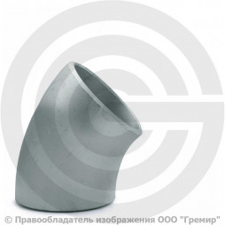 Отвод 133х6 (Ду-125) оцинкованный 45 градусов ГОСТ 17375