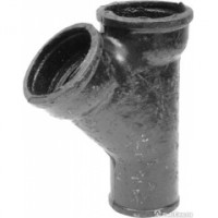 Тройник чугунный канализационный косой Ду 100-100 45гр б/н ГОСТ 6942-98 Завод Универсал