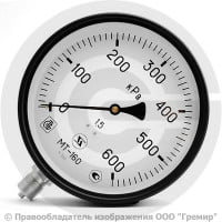 Манометр радиальный диаметр 160мм 0-6 кгс/см2 (0-0,6 МПа) М20х1,5 МТ-160 Багория