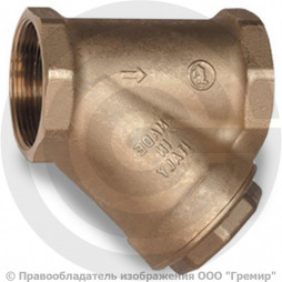 Фильтр магнитный сетчатый Y-образный латунный Ду-20 (3/4") Ру-30 ВР (ВН) (Т<110°С) Giacomini R74M