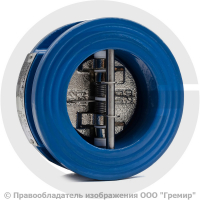 Клапан обратный двухстворчатый чугунный межфланцевый Ду-65 Ру-16 (Т<110°С) ств чугун CB3448N Tecofi