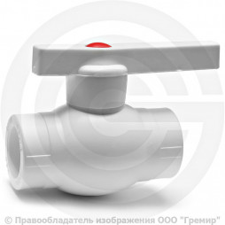 Кран PP-R Дн 75 внутренняя пайка белый Ultra Pro Aqua