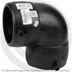 Отвод ПЭ100 электросварной Дн 50 90гр Ру-16 SDR11 Type D TEGA