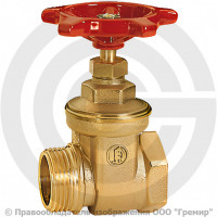 Задвижка латунная муфтовая Ду-32 Ру-10 ВР-НР (ВН-НАР) (Т<110°С) маховик R54 Giacomini