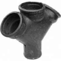 Крестовина чугунная канализационная косая Ду 100-100-100 45гр б/н одноплоскостная ГОСТ 6942-98