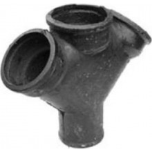 Крестовина чугунная канализационная косая Ду 100-100-100 45гр б/н одноплоскостная ГОСТ 6942-98