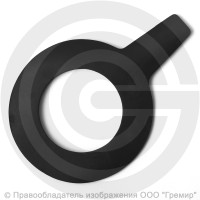 Прокладка фланцевая резиновая ТМКЩ Ду-65 Ру 10-40 (126х75х3) 3 мм с ушком исп.А ГОСТ 15180-86
