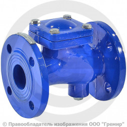 Клапан обратный шаровый чугунный фланцевый Ду-65 Ру-16 (Т<80°С) шар сталь+NBR Benarmo