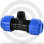 Тройник ПЭ компрессионный Дн 50-1 1/2"-50 НР (НАР) Ру-16 VALFEX