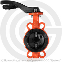 Затвор дисковый поворотный межфланцевый с рукояткой Ду-40 Ру-16 EPDM с чугунным диском Helver VBS-111