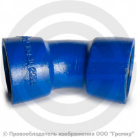 Отвод раструбный ОР Ду-150 15 градусов RJ (ВРС) ВЧШГ с ЦПП цинк+AL ГОСТ ISO 2531-2012