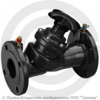 Клапан балансировочный ручной чугунный фланцевый Ду-65 Ру-16 Kvs=84.9м3/ч с измерительными ниппелями MNF-R Ридан