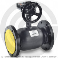 Кран стальной фланцевый с редуктором Ду-300 Ру-16 L=748мм Broen Ballomax КШТ 61.103.300.Р.16