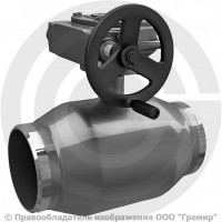 Кран стальной под приварку с редуктором Ду-500 Ру-16 L=990мм LD КШ.Ц.П.Р. 500/400.016.Н/П