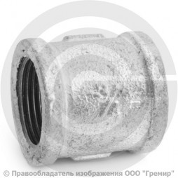 Муфта чугунная оцинкованная ВР (ВН) Ду 20 (3/4")