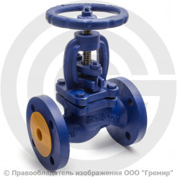 Клапан запорный чугунный фланцевый Ду-65 Ру-16 (Т<300°С) сальниковый KV16 Гранвент