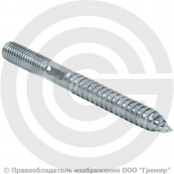 Шпилька-шуруп стальная М8х140 сантехническая