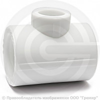 Тройник PP-R переходной белый Дн 40-25-40 PRO VALFEX