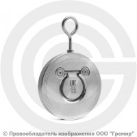 Клапан обратный одностворчатый нержавеющий AISI 316 межфланцевый Ду-150 (6") Ру-40 (Т<250°С) NK-CSD150/6