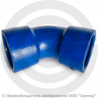 Отвод раструбный ОР Ду-200 45 градусов Тайтон ВЧШГ с ЦПП цинк+AL ГОСТ ISO 2531-2012