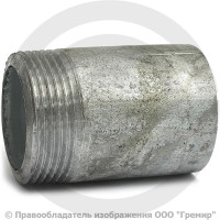 Резьба стальная оцинкованная удлиненная L=60мм Ду-32 (1 1/4") КАЗ