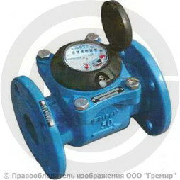 Счётчик турбинный фланцевый Ду-100 Ру-16 (Т<50°С) L=250мм ВСХН Тепловодомер