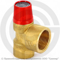 Клапан предохранительный пружинный латунный Ду 20-25 (G3/4"-G 1") ВР (ВН) Рср=3бар (GТ<110°С) SVH30 Watts